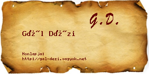 Gál Dézi névjegykártya